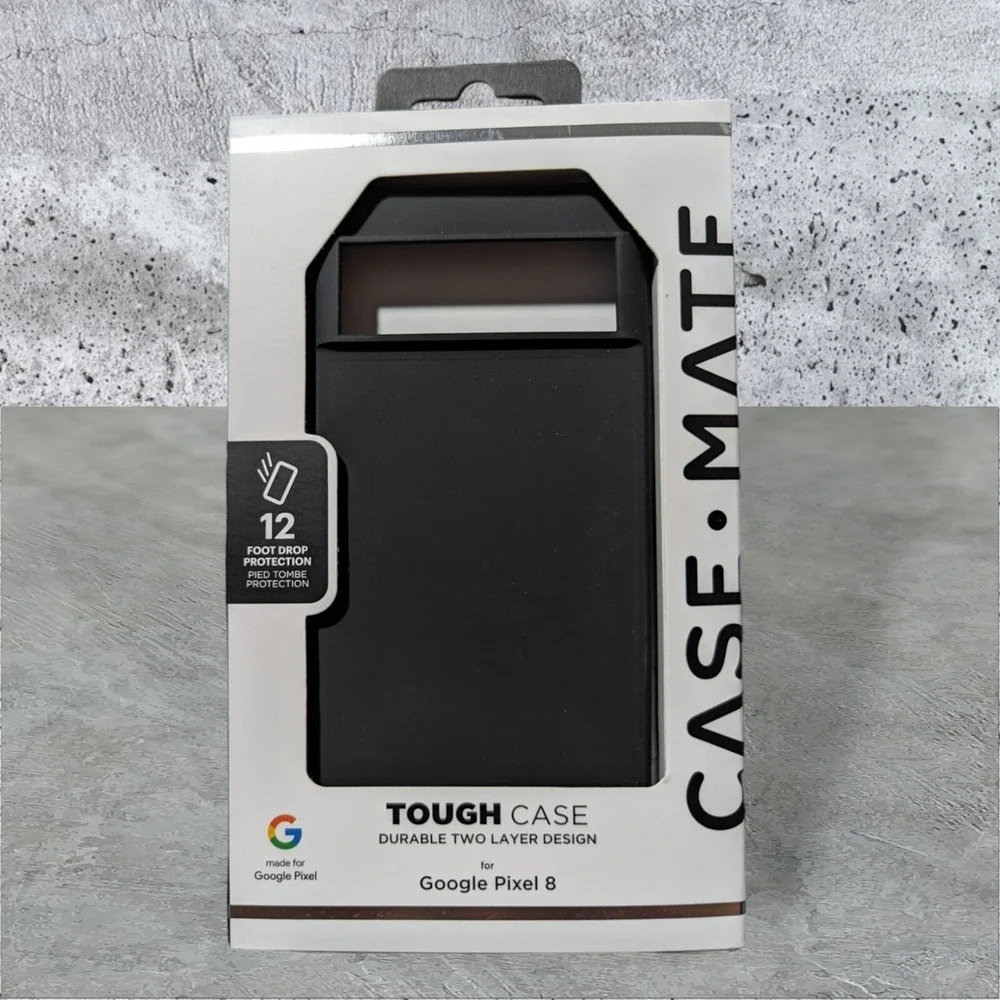 L4. Case-Mate Tough Case Google Pixel 8 Case 12 Foot Drop Protection, Black
